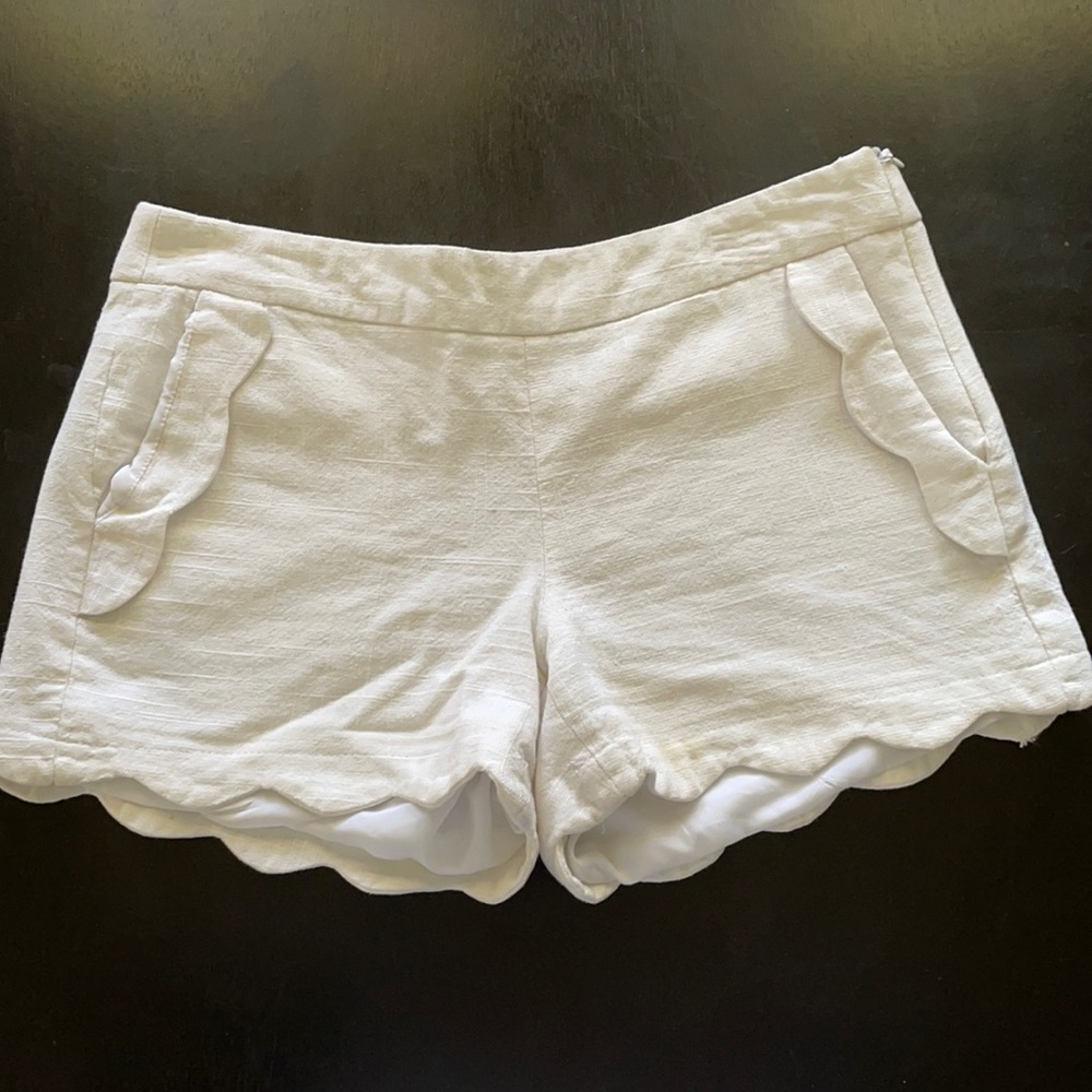 White Linen CYNTHIA ROWLEY Shorts